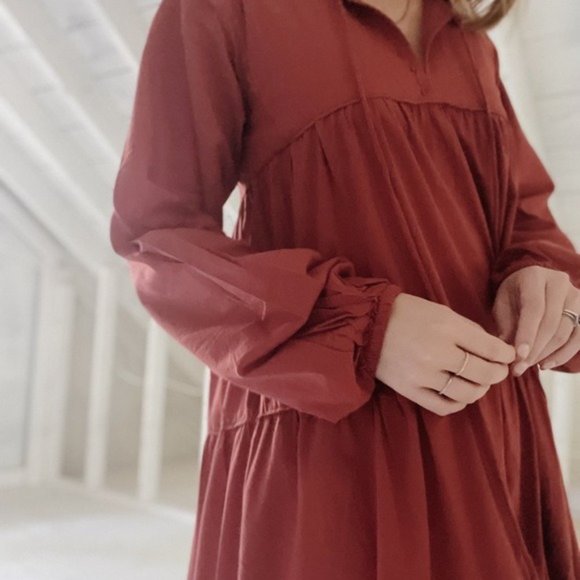 NWT Maelu Cotton Maxi Red Dress - Picture 5 of 5